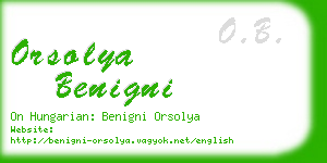 orsolya benigni business card